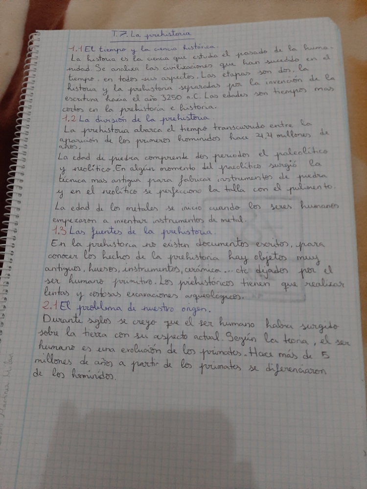 Apuntes de la prehistoria/geografía e historia